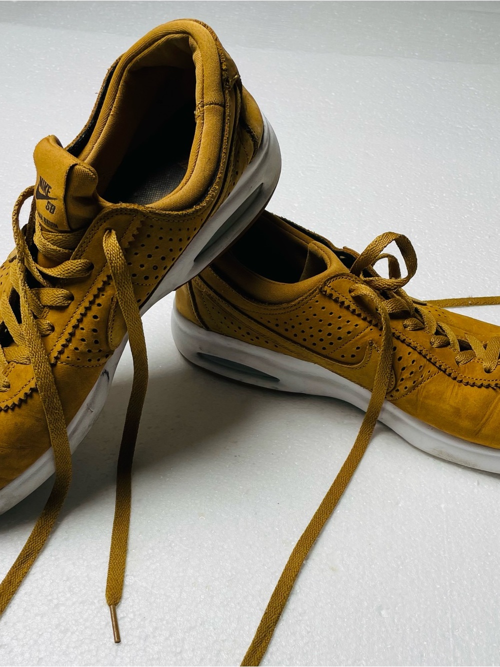Nike Mustard Yellow Suede Low-Top Sneakers